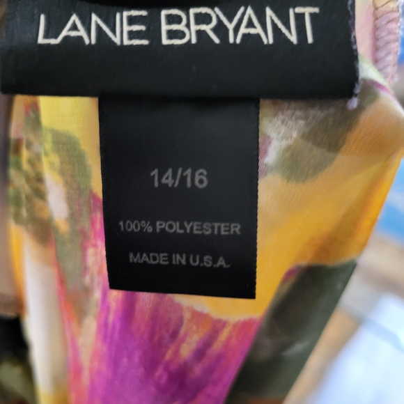 Lane Bryant Multicolor Sheer Blouse - Picture 2 of 6